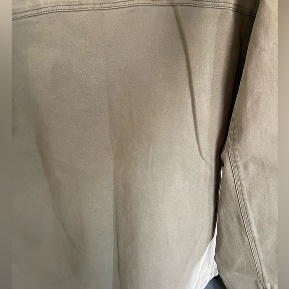 Monrow|Olive Anorak Jacket with Stripe Detail on Sides, Size Large•••Shaket - Picture 9 of 14